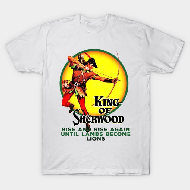 Robin Hood King of Sherwood Comic Book Style T-Shirt by Joaddo